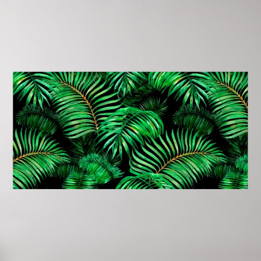 Poster Palm vert feuille motif (Devant)