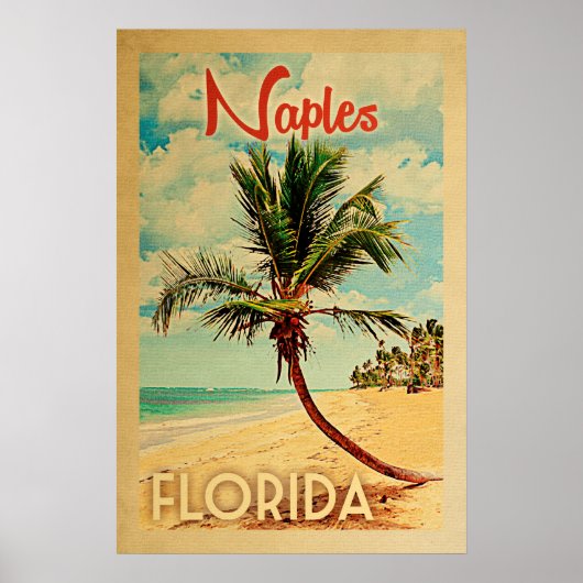 Poster palmboom Napels Florida (Voorkant)