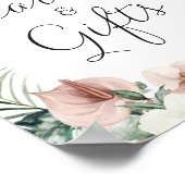 Poster Palme Tropical Floral Blush Cartes De Mariage Et C (Coin)