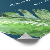 Poster Palme tropicale sauvage | Mariage de bienvenue ble (Coin)