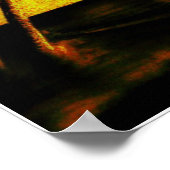 Poster Palmes de coco au coucher du soleil (Coin)