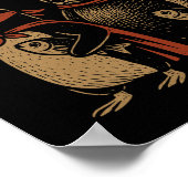 Poster Palmes d'ours de pingouin vers le haut résiste à d (Coin)