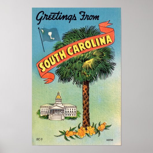 Poster Palmetto Palm de Caroline du Sud 11x17 (Devant)