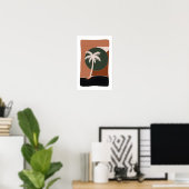 Poster Palmier Abstrait minimaliste dans les tons terre (Bureau à domicile)