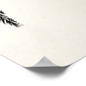 Poster Palmier de l'île tropicale rétro en noir et blanc (Coin)