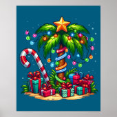 Poster Palmier de Noël tropical (Devant)