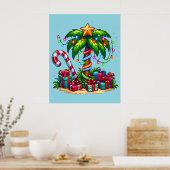 Poster Palmier de Noël tropical (Cuisine)