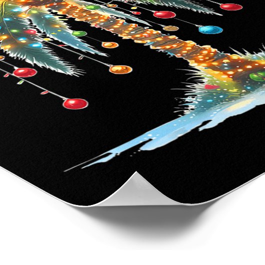 Poster Palmier de Noël Xmas Light Matching Famille Hameau (Coin)