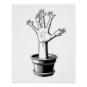 Poster palmier humain