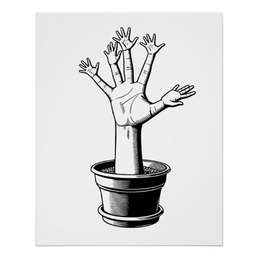 Poster palmier humain (Devant)