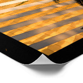 Poster Palmier noir et or Art tropical imprimable (Coin)