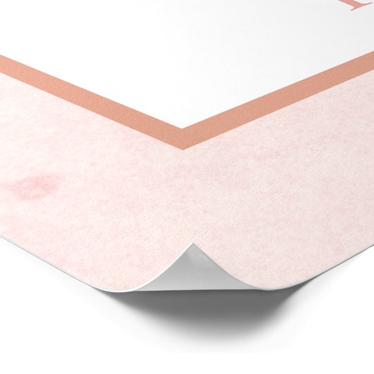 Poster Palmier séché, pampas herbe douce rose mariage aff (Coin)