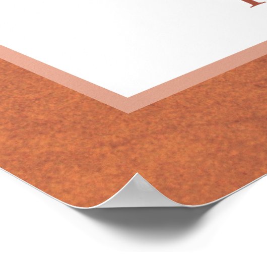 Poster Palmier séché, pampas herbe terre cuite mariage (Coin)