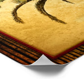 Poster Palmier vintage - Modèle Customisé tropical (Coin)