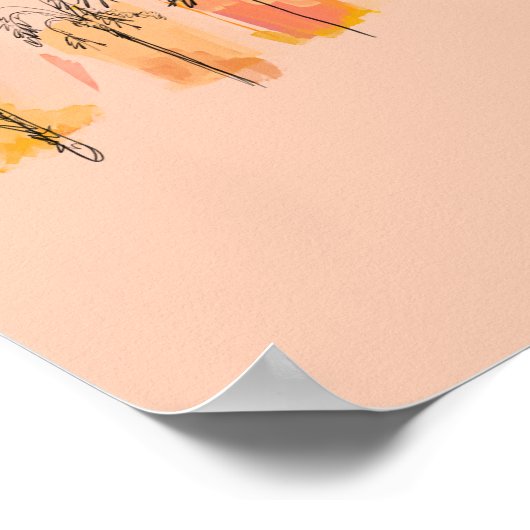 Poster Palmiers Abstraits (Coin)