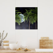Poster Palmiers contre la lune (Cuisine)