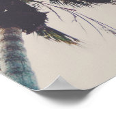 Poster Palmiers contre un ciel turquoise (Coin)