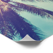 Poster Palmiers en silhouette, coucher de soleil abstrait (Coin)