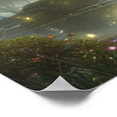 Poster Palmiers et Foggy d'Océan (Coin)