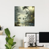 Poster Palmiers et Foggy d'Océan (Bureau à domicile)