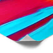 Poster Palmiers et peinture au soleil couchant (Coin)