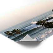 Poster Palmiers et vagues (Coin)