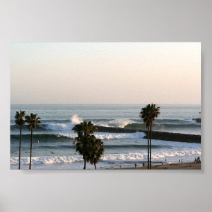 Poster Palmiers et vagues