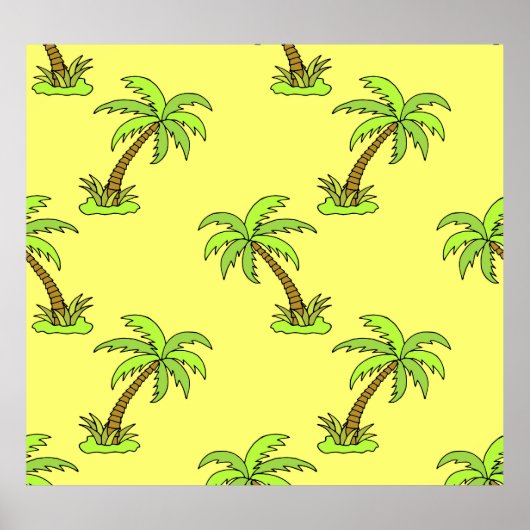 Poster Palmiers : Illustration Vintage. (Devant)