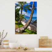 Poster Palmiers le long de la plage de Hideaways (Cuisine)