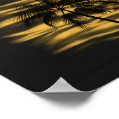 Poster Palmiers noirs et dorés Art tropical imprimable (Coin)