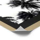 Poster Palmiers noirs et dorés Art tropical imprimable (Coin)