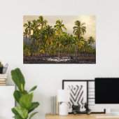 Poster Palmiers, Parc National Historique Pu'uhonua o (Bureau à domicile)