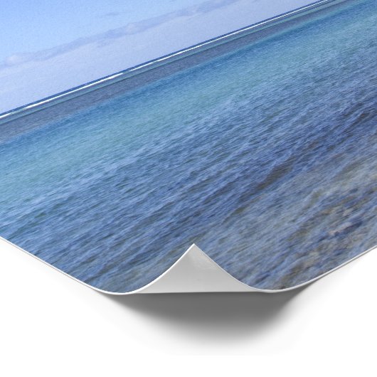 Poster Palmiers sur la plage d'Hawaii. (Coin)