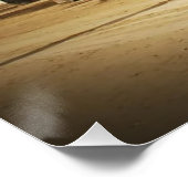 Poster Palmiers sur la plage Gonzaga, Santos, Brésil (Coin)