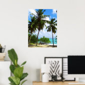 Poster Palmiers sur l'affiche du paysage marin tropical (Bureau à domicile)