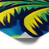 Poster Palmiers tropicaux avec Ko'olau Mountain Pop Art (Coin)