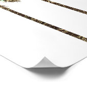 Poster Palmiers tropicaux or glamour sur blanc (Coin)
