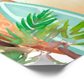 Poster Palmiers tropicaux plage bébé à bord de douche (Coin)