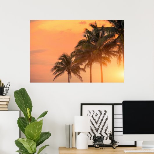 Poster Palms de Miami (Bureau à domicile)