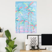 Poster Palms in Color (Bureau à domicile)