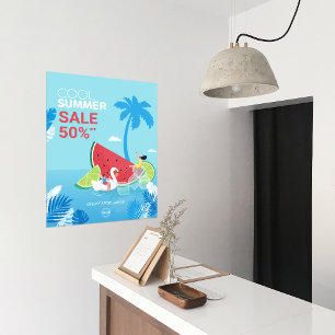 Poster PalmTree personnalisé Annonces commerciales saison