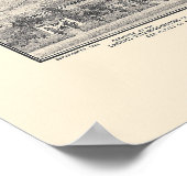 Poster Palo Alto, CA. Carte panoramique 1888 (1658A) (Coin)