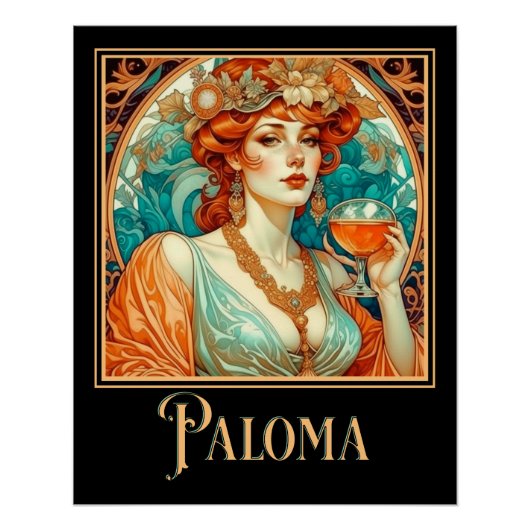Poster Paloma Art nouveau (Devant)