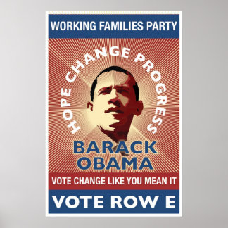Poster PAM - Votez Changement Comme Vous Le Voulez Dire -