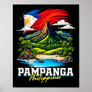 Poster Pampanga Philippines Souvenir Drapeau Philippin