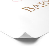 Poster Pampas Baby shower rose pâle Panneau de bienvenue (Coin)