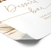 Poster Pampas bohème herbe Dessert bar (Coin)