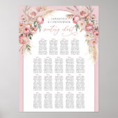 Poster Pampas boho arch pampas pacé rose délicat (Devant)