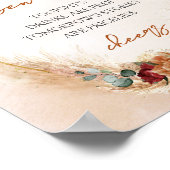 Poster Pampas bordeaux rouillé en terre cuite à l'aquarel (Coin)