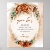 Pampas bordeaux rouillé en terre cuite à l'aquarel